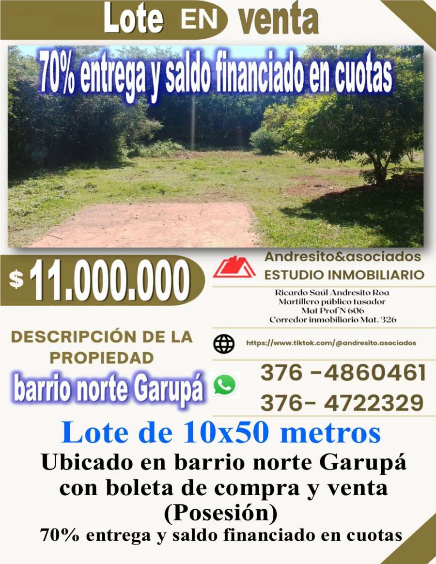 Lote en Venta Barrio Norte Garupa, Garupa - Imagen 1