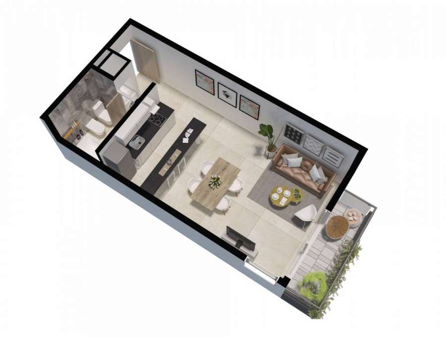 Departamento en Lanus en Venta · 1 dorm · 1 ambientes · 40 m² de lote - Imagen 3