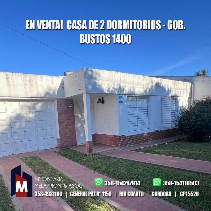 Casa en Venta Gob Bustos 1400, Río Cuarto - Imagen 1