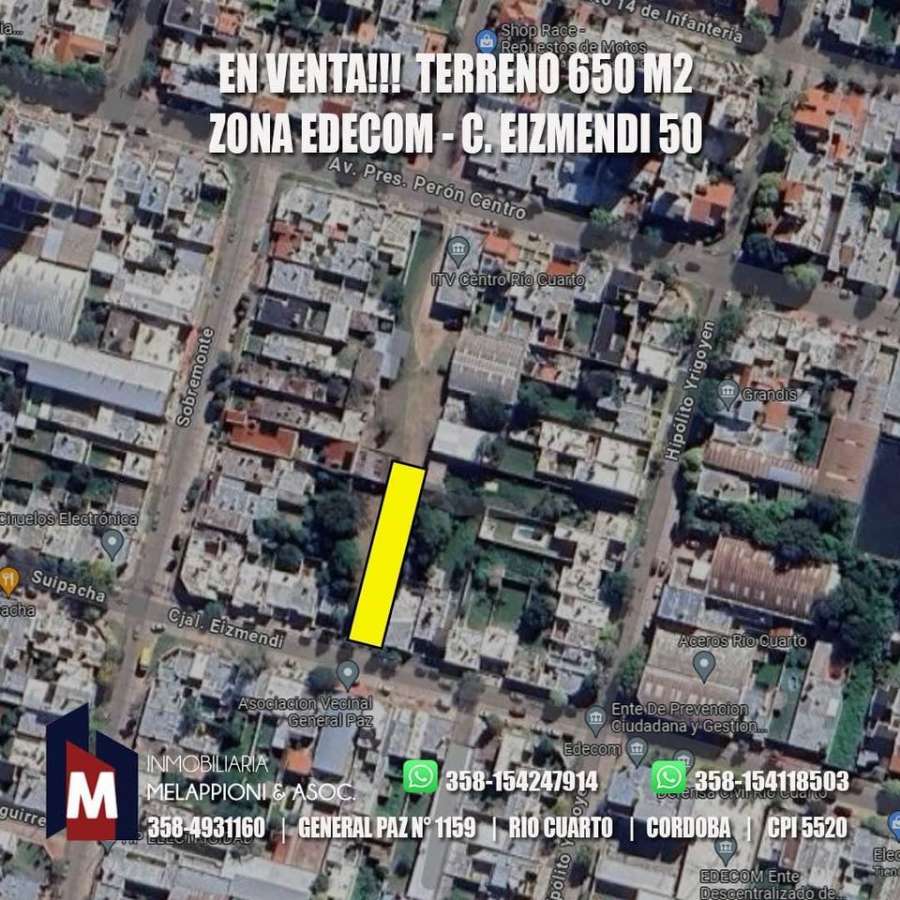 Terreno en Venta Cjal Eizmendi 50, Río Cuarto - Imagen 1