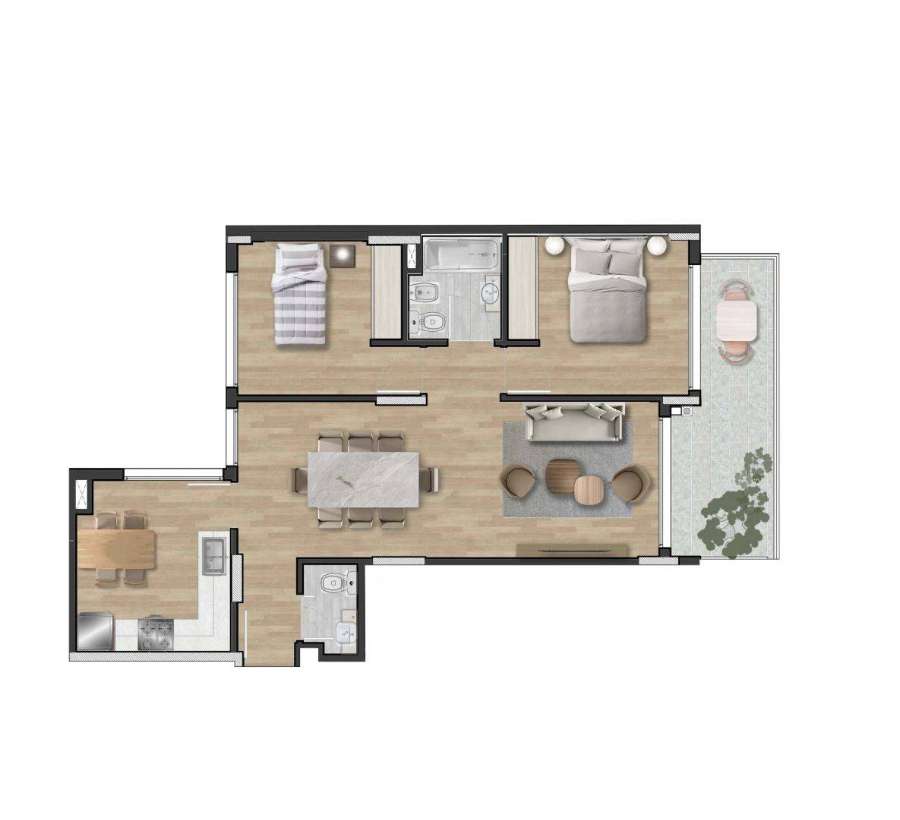 Excelente Departamento en Belgrano en Venta · 2 dorm · 3 ambientes · cochera · 78 m² de lote - Imagen 3