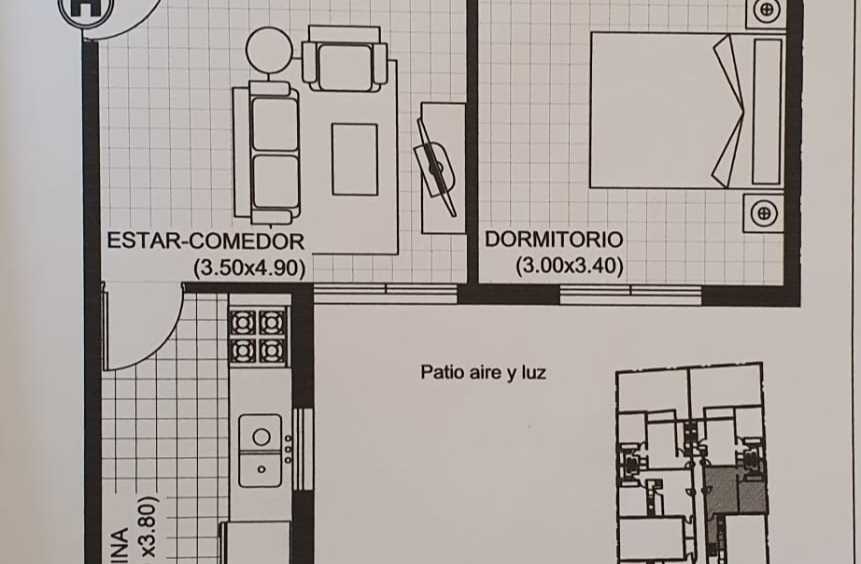 Excelente Departamento en Río Cuarto en Venta · dueño directo · 1 dorm · 2 ambientes - Imagen 2