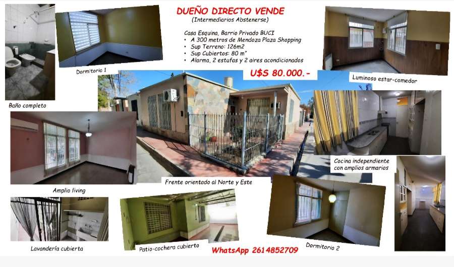 Casa disponible para la en Venta en Villa Nueva · barrio privado · dueño directo · 2 dorm · cochera - Imagen 1