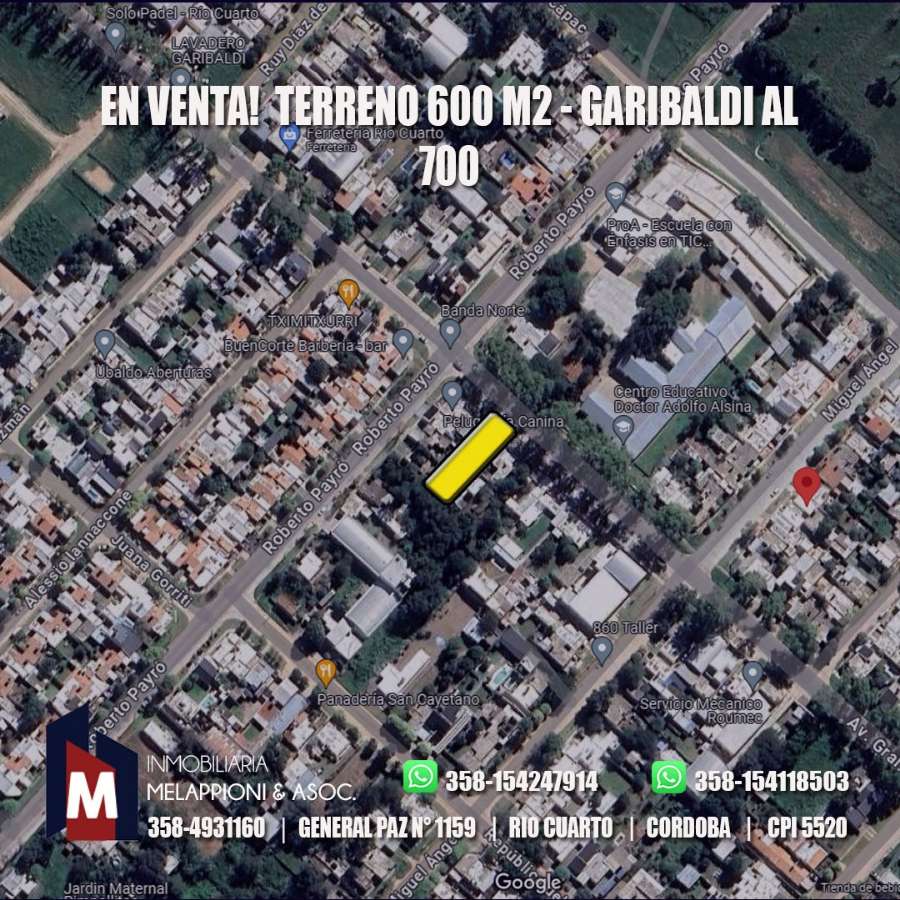 Terreno en Venta Garibaldi 700 , Río Cuarto - Imagen 1