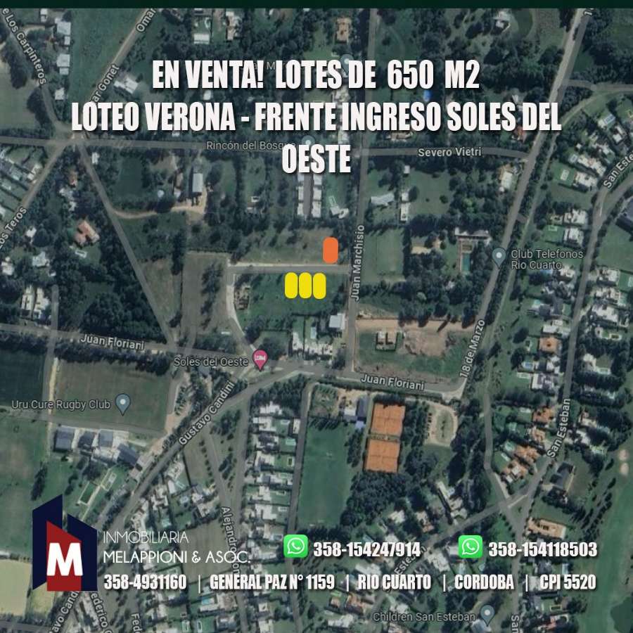 Terreno en Venta Juan Floriani , Río Cuarto - Imagen 1