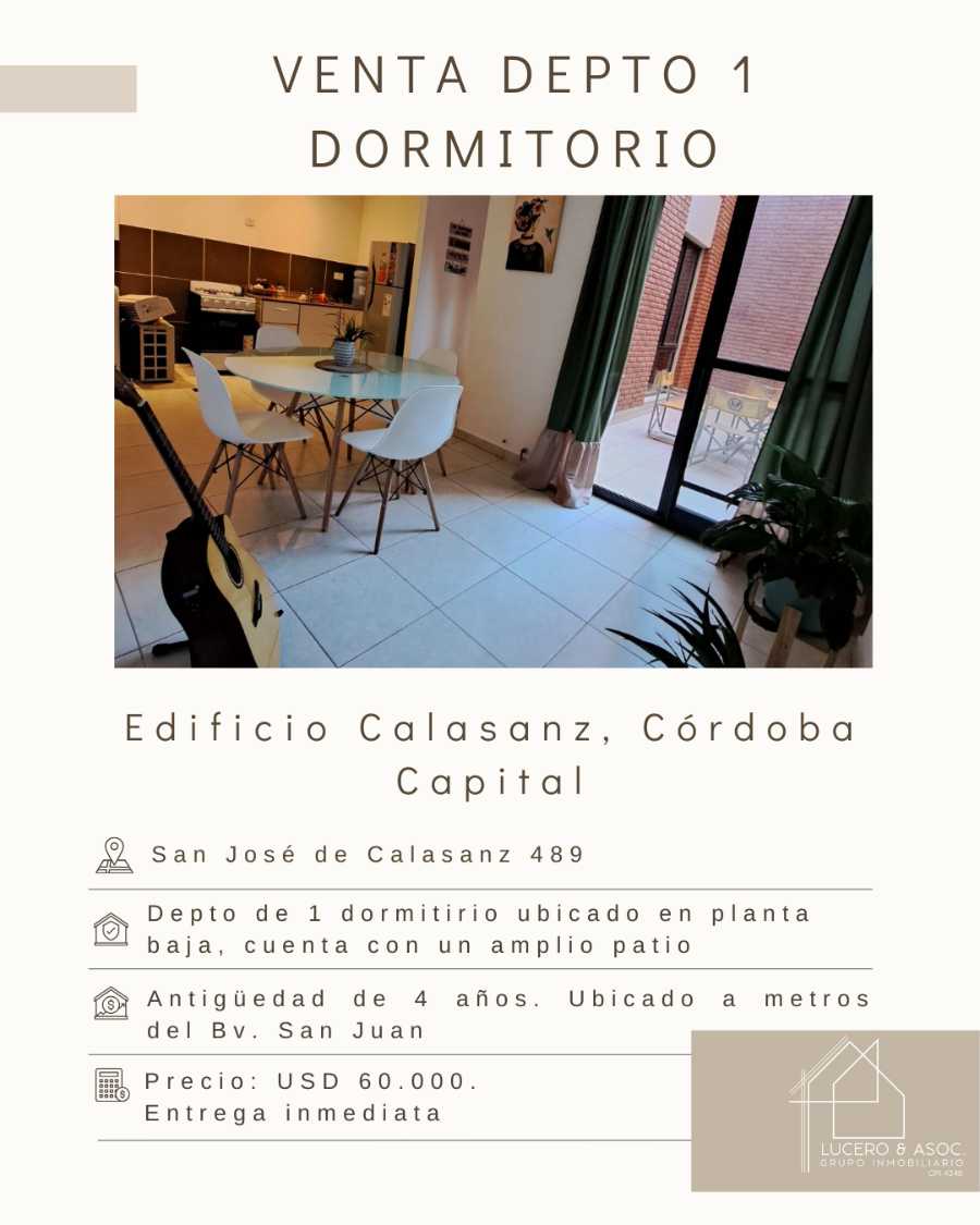 Comprar Departamento en Córdoba · 1 dorm · 3 ambientes - Imagen 1