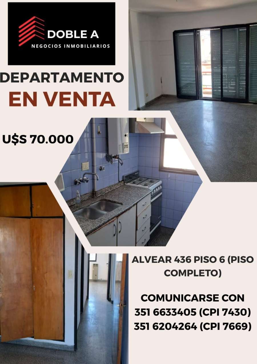 Departamento en Venta en Córdoba con · 2 dorm · 5 ambientes · 80 m² de lote - Imagen 1