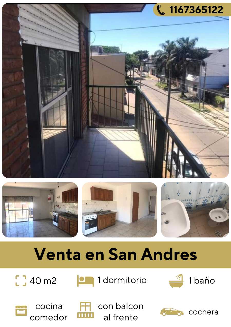Comprar Departamento en General San Martin · dueño directo · 1 dorm · cochera · 40 m² de lote - Imagen 1