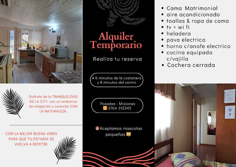 Dpto Estandar en Temporario Tomas Guido Casi Avenida Blas Parera, Posadas - Imagen 1