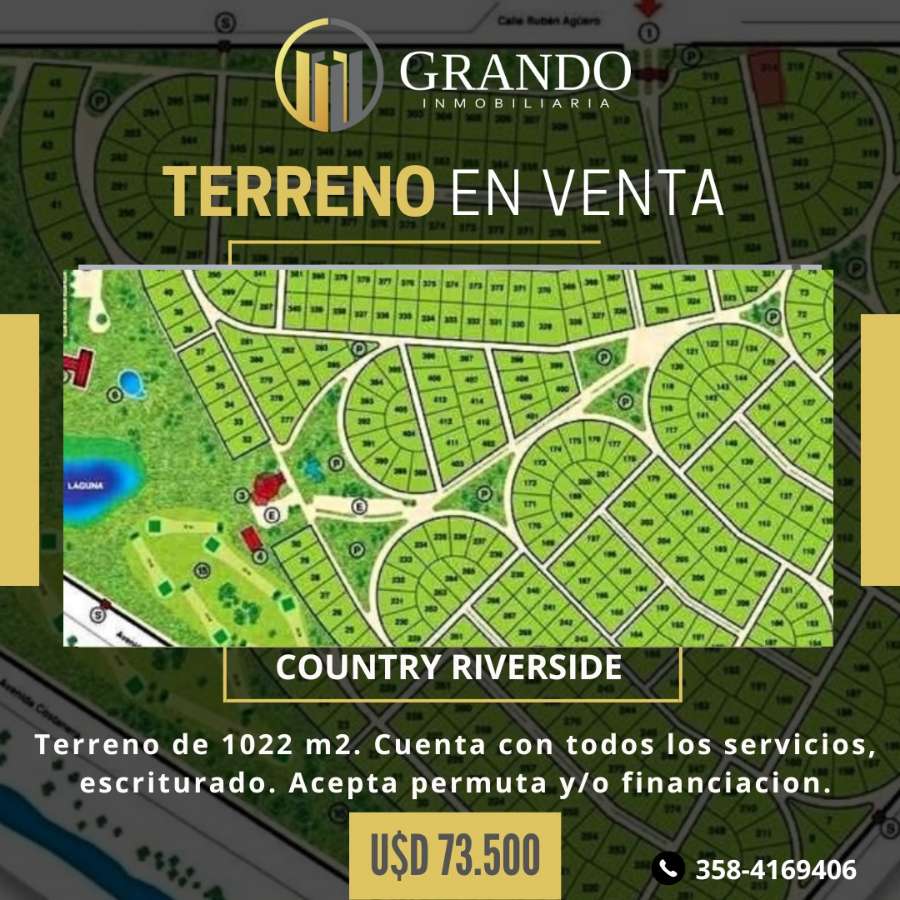 Terreno único en Río Cuarto en Venta · barrio privado - Imagen 1
