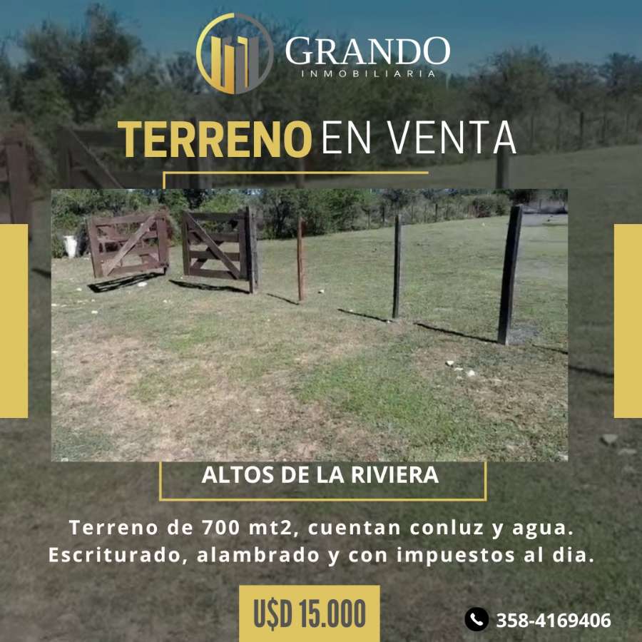 Terreno disponible en Santa Rosa de Calamuchita · barrio con seguridad - Imagen 1