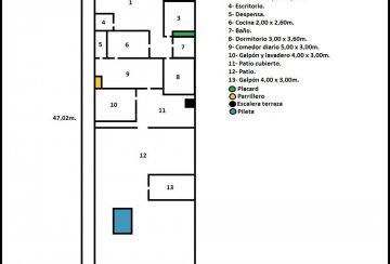 Casa disponible en Rosario · dueño directo · 2 dorm · cochera · 407 m² de lote - Imagen 5