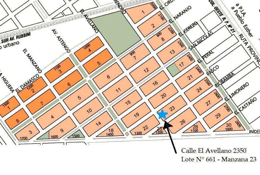 Terreno en Venta en Alvear · frente 11 m · largo 24,4 m · 268 m² de lote · dueño directo - Imagen 1