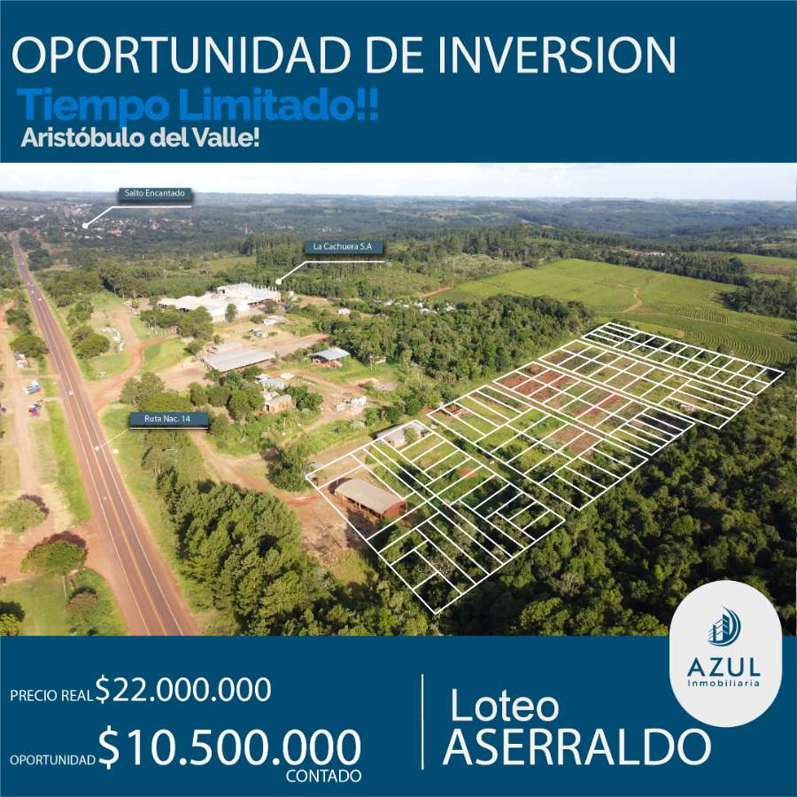 Terreno en Venta Ruta Nacional 14 , Aristobulo del Valle - Imagen 1