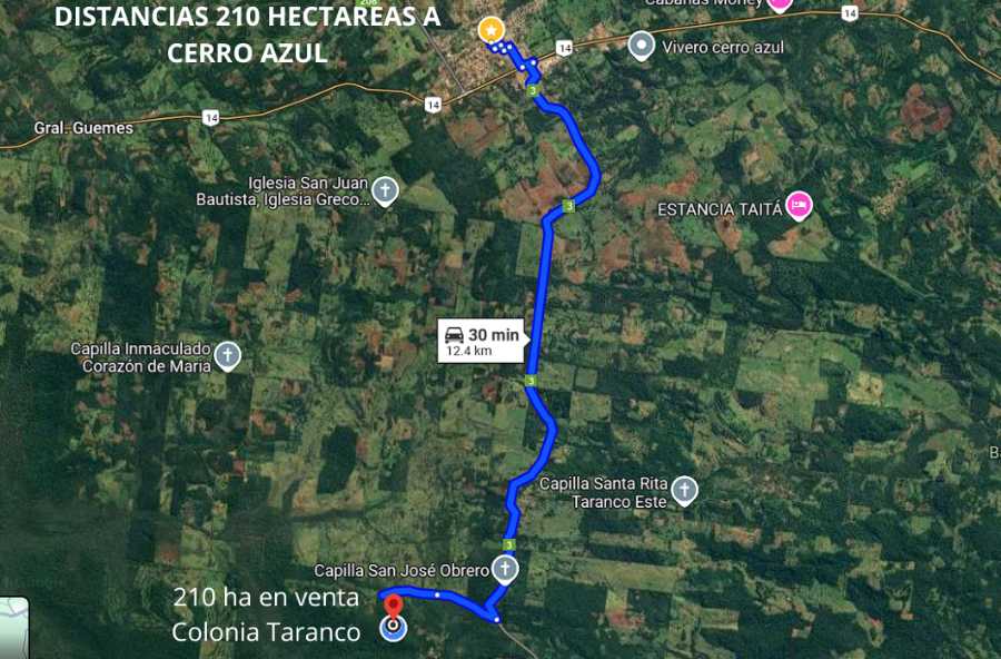 Comprar Campo en Apostoles · dueño directo · 210 ha - Imagen 1