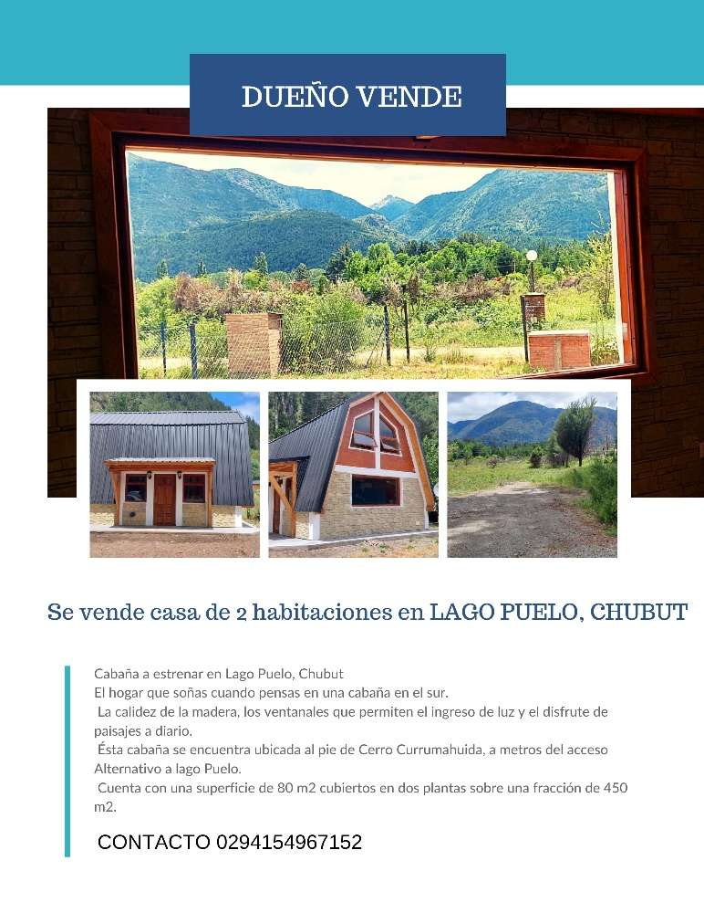 Dueño vende hermosa casa a estrenar - Lago Puelo - Imagen 1
