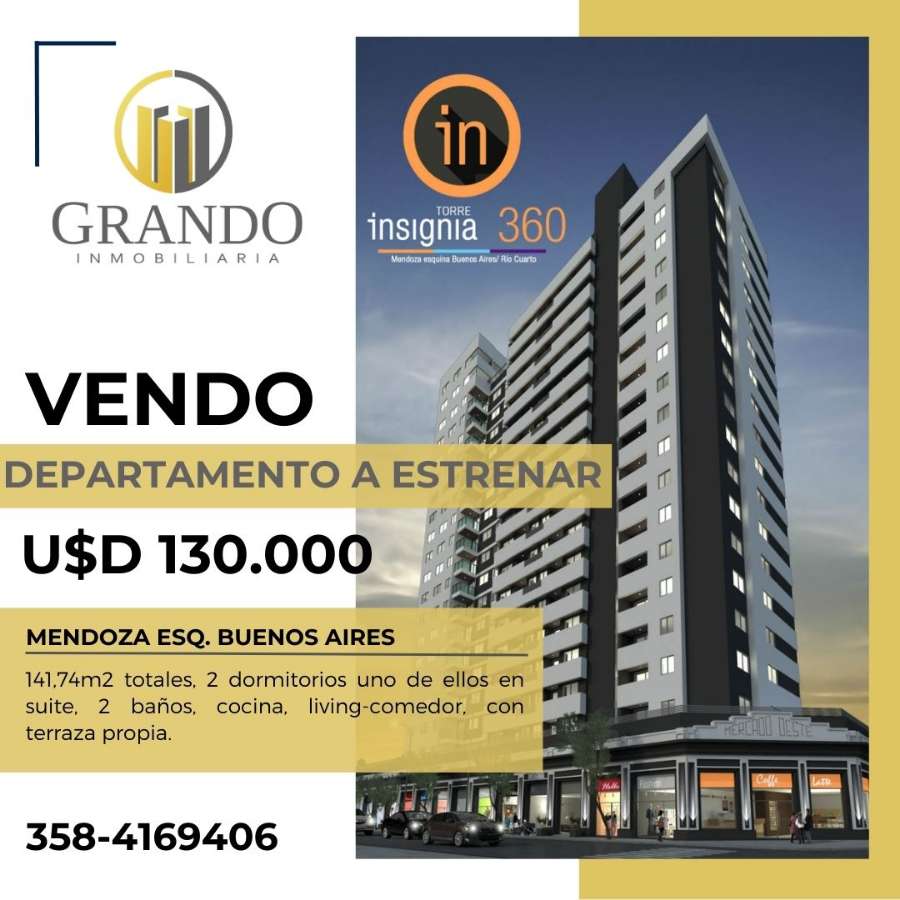 Comprar Departamento en Río Cuarto · 2 dorm - Imagen 1