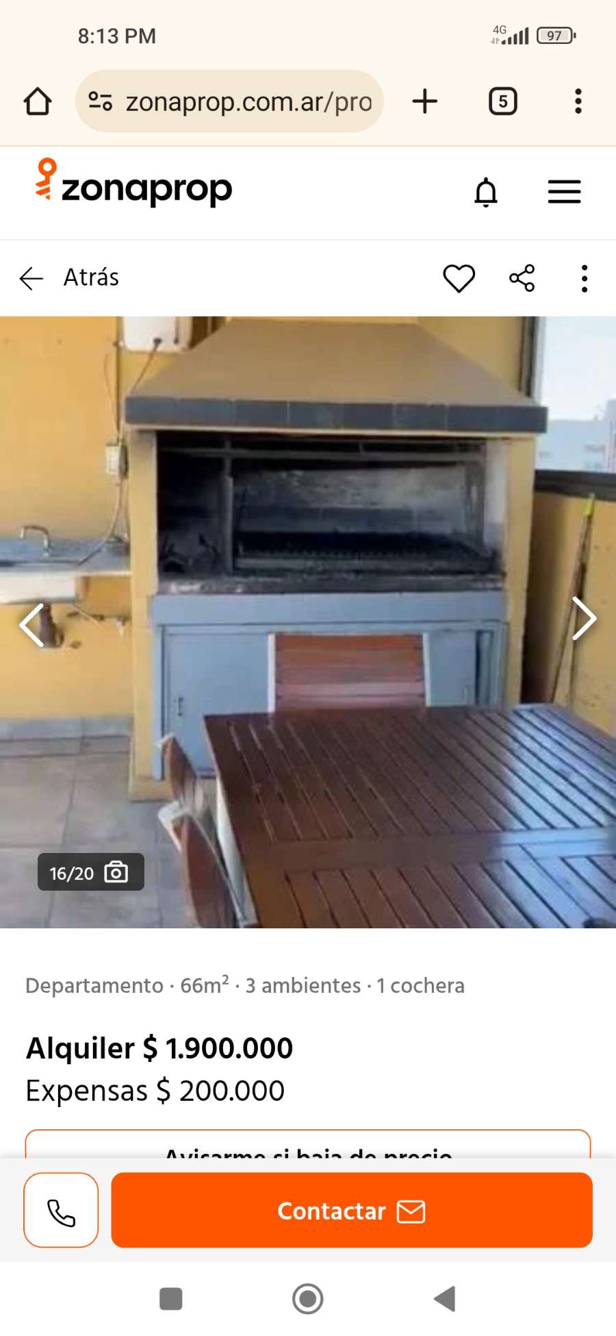 Departamento en Belgrano en Alquiler · dueño directo · 2 dorm · cochera · 70 m² de lote - Imagen 5