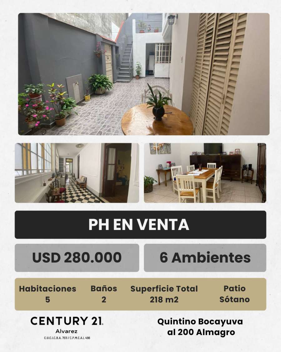 Casa en Venta Quintino Bocayuva 250, Almagro - Imagen 1